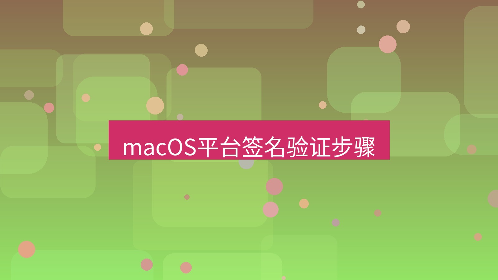 xchat电脑版 macOS平台签名验证步骤