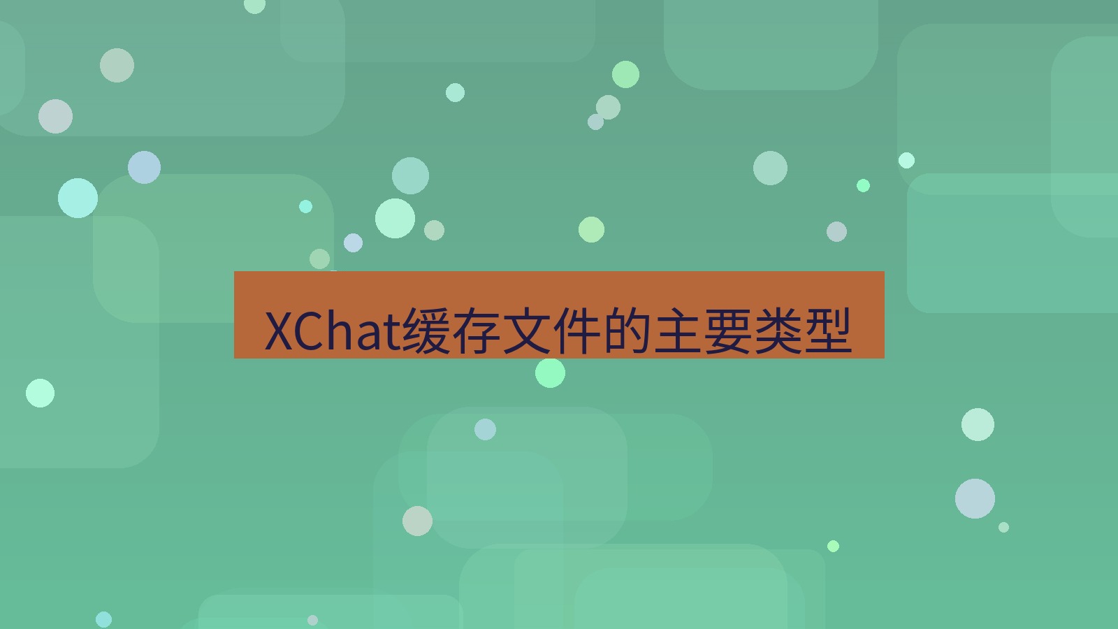 xchat电脑版 XChat缓存文件的主要类型