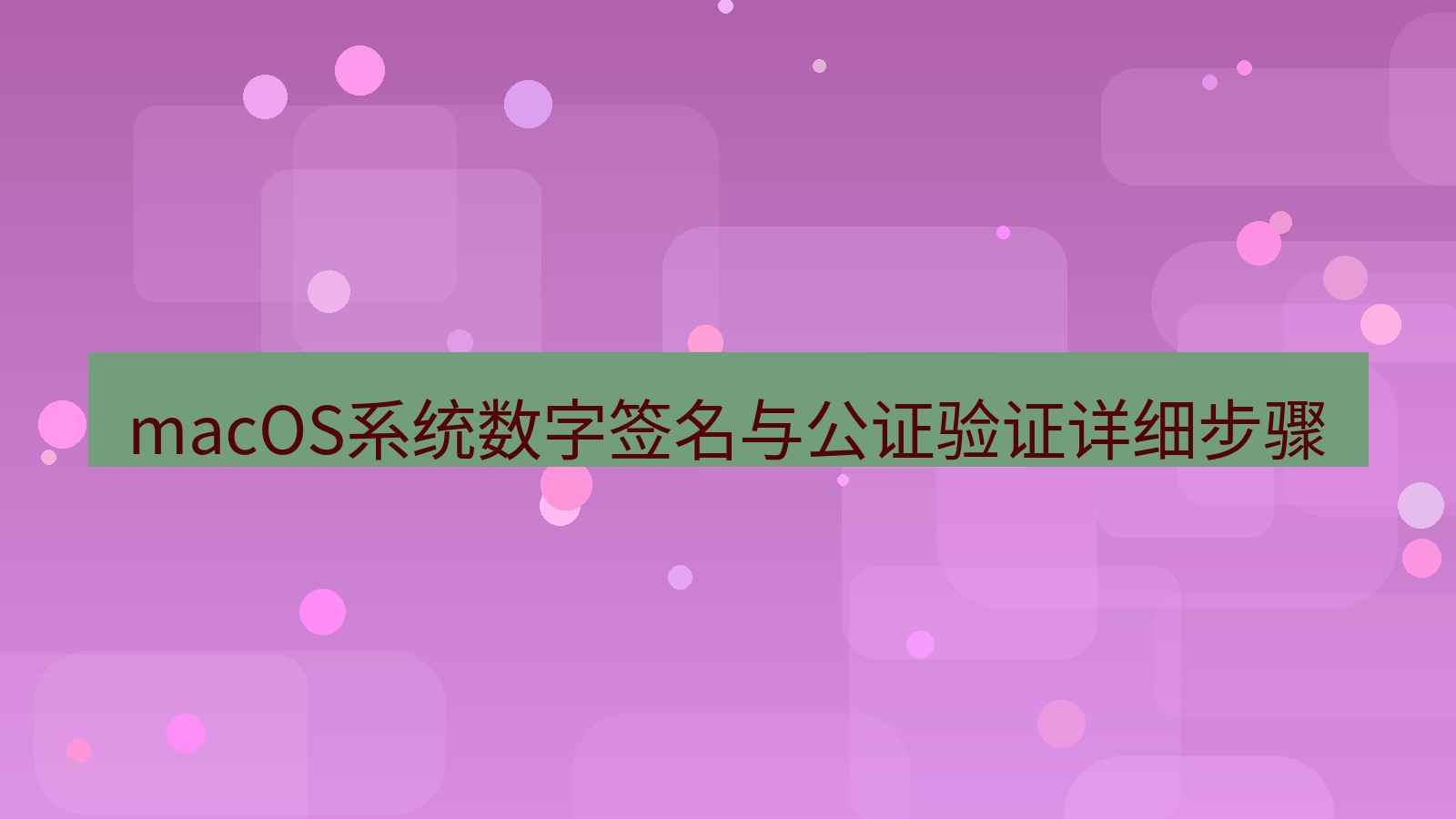 xchat电脑版 macOS系统数字签名与公证验证详细步骤
